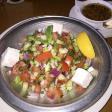 Gluten-free Greek salad from Antique Garage